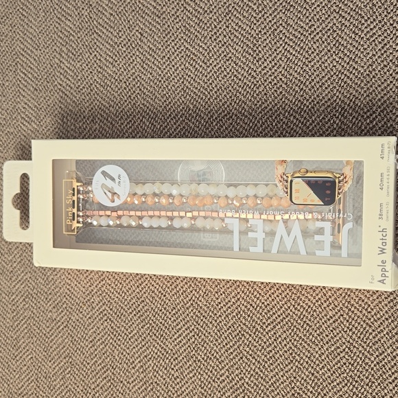 Pink Sky JEWEL Woman's Crystal and Bead Smart Watch Band Fits 41mm - Picture 1 of 4